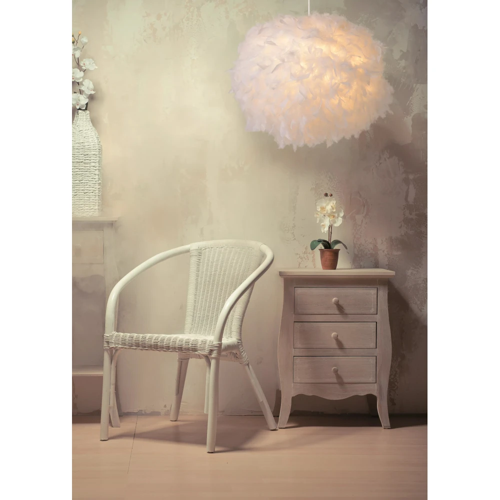 Φωτιστικό Με Λευκό Πούπουλο Ø50cm 1xE27 GOOSY SOFT Lucide