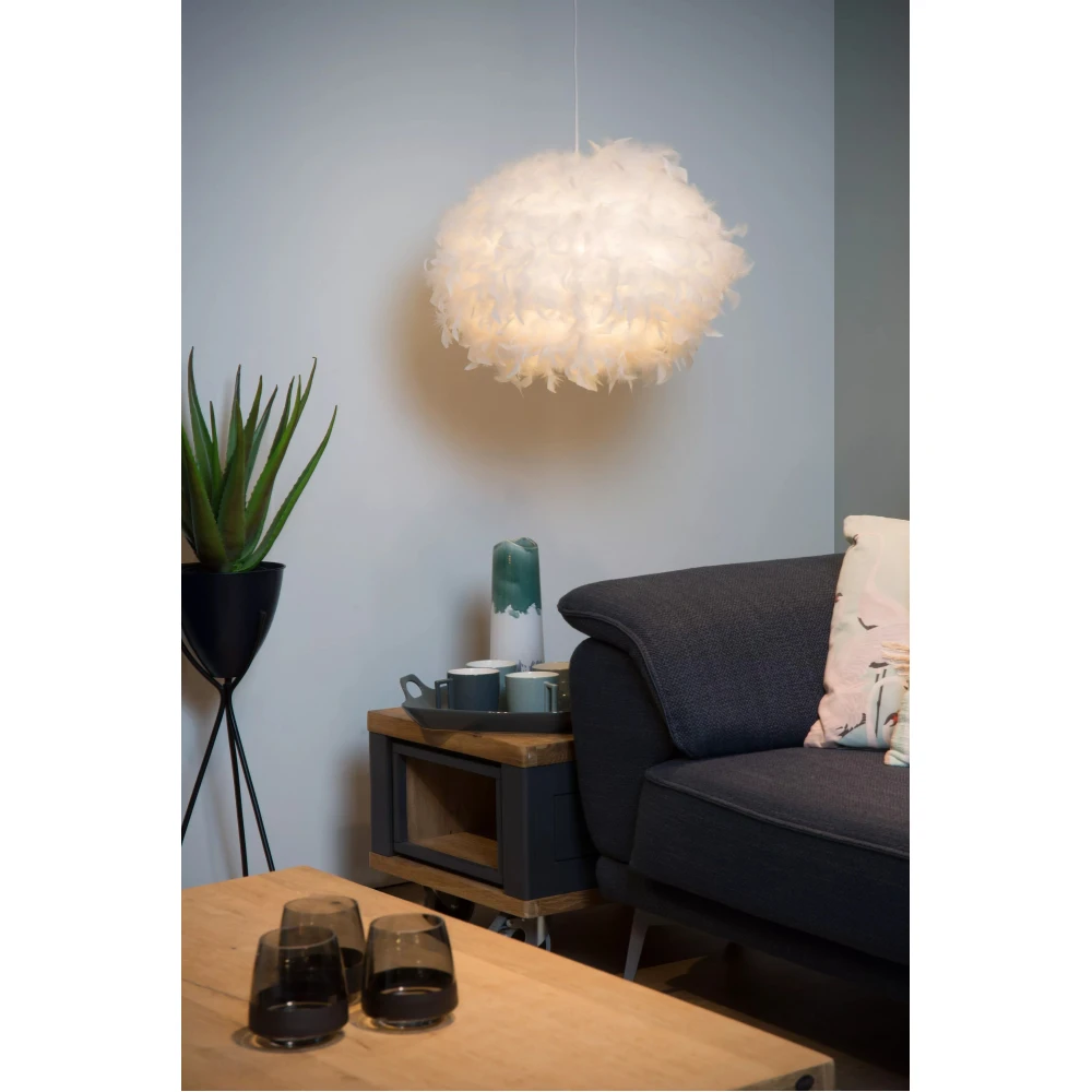 Φωτιστικό Με Λευκό Πούπουλο Ø50cm 1xE27 GOOSY SOFT Lucide