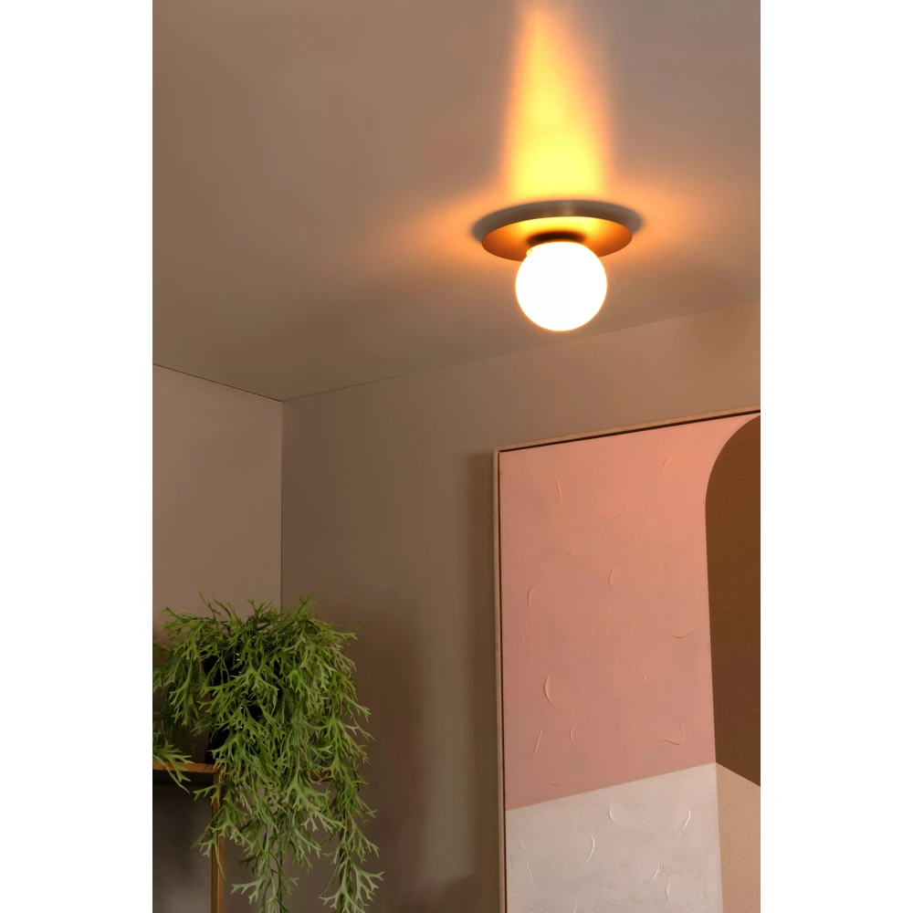 Επιτοίχιο Φωτιστικό Ματ Χρυσό Ø25cm 1xE27 TRICIA Lucide