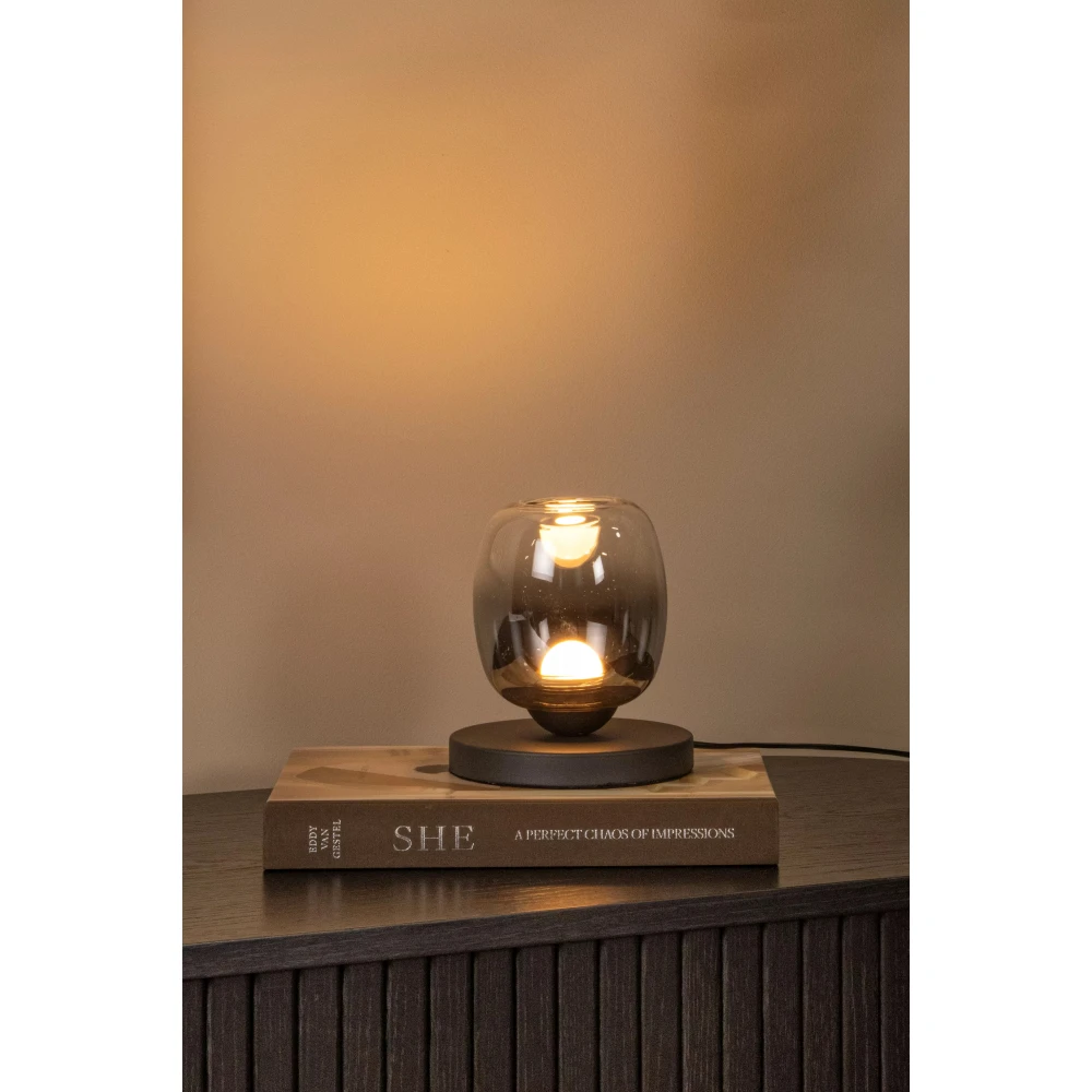 Φωτιστικό Επιτραπέζιο Ø15cm LED 1x6W 3000K Black TAMINO Lucide