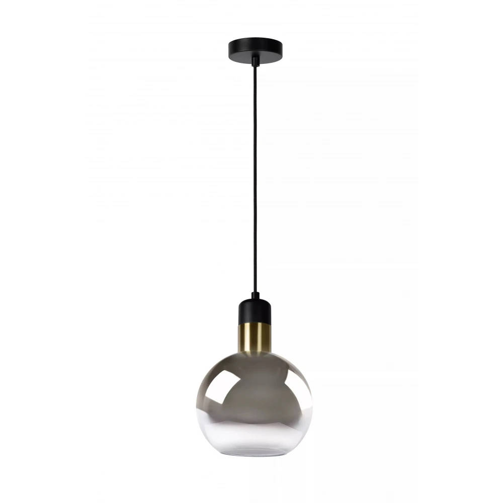 LED Κρεμαστό Φωτιστικό Μονόφωτο Φυμέ Γκρι Ø20cm 1xE27 JULIUS Lucide
