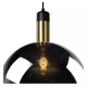 LED Κρεμαστό Φωτιστικό Μονόφωτο Φυμέ Γκρι Ø20cm 1xE27 JULIUS Lucide