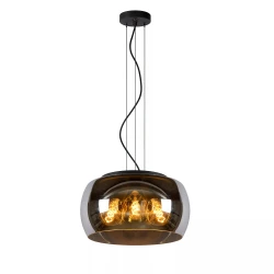 Κρεμαστό Φωτιστικό Ø40cm 3xE27 Smoke Γκρι OLIVIA Lucide