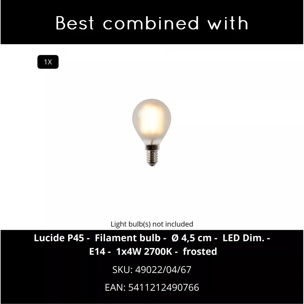 Φωτιστικό Πορτατίφ 1xE14 Οπαλ ANSTON Lucide