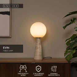 Φωτιστικό Πορτατίφ 1xE27 Οπαλ EVIN Lucide