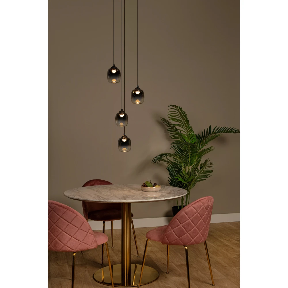 Κρεμαστό φωτιστικό Ø36cm LED Dim. 4x5,2W 3000K Μαύρο TAMINO Lucide