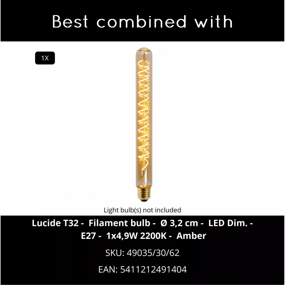 Φωτιστικό Δαπέδου Κίτρινο Ø34cm 1xE27 ESTERAD Lucide