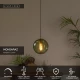 LED Κρεμαστό Φωτιστικό Μονόφωτο Ø25cm 1xE27 Πράσινο MONSARAZ Lucide
