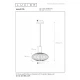 LED Κρεμαστό Φωτιστικό Μονόφωτο Ø30cm 1xE27 Μελί MALOTO Lucide