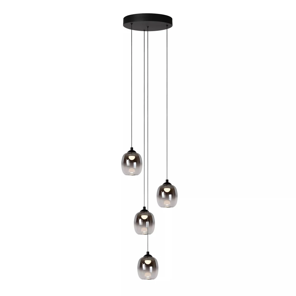 Κρεμαστό φωτιστικό Ø36cm LED Dim. 4x5,2W 3000K Μαύρο TAMINO Lucide