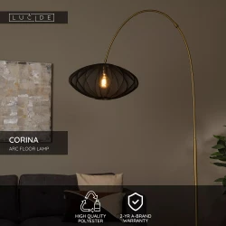 Φωτιστικό Δαπέδου Μαύρο 1xE27 CORINA Lucide