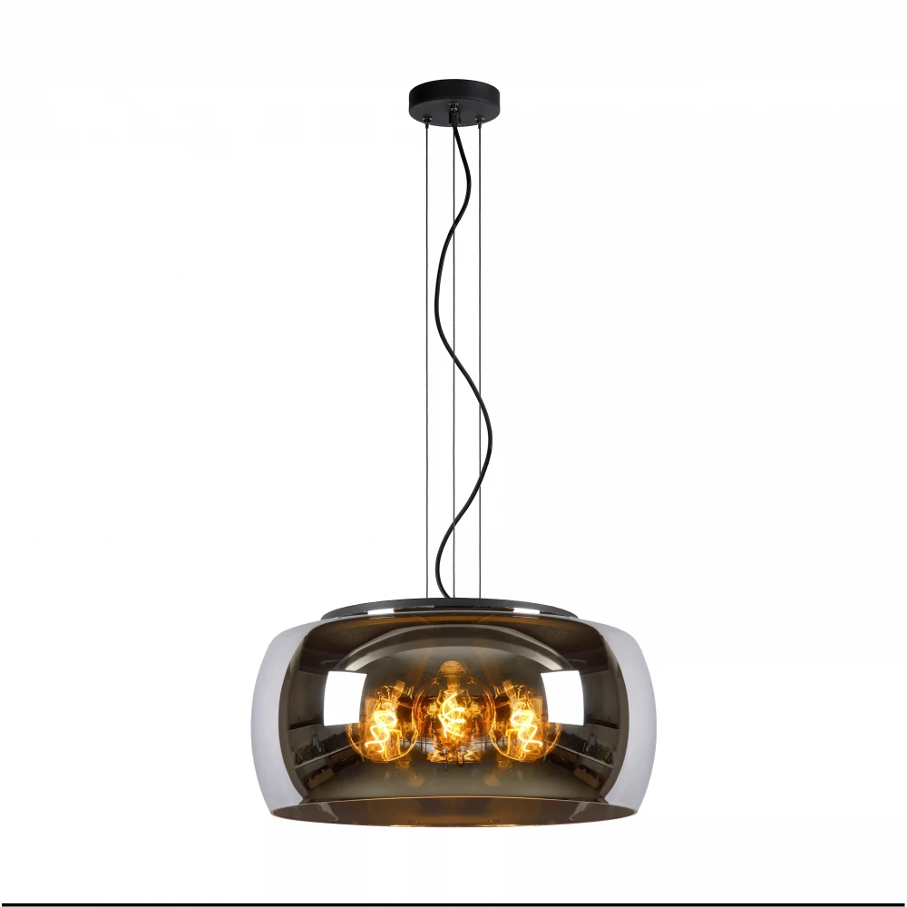Κρεμαστό Φωτιστικό Ø50cm 3xE27 Smoke Γκρι OLIVIA Lucide