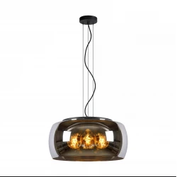 Κρεμαστό Φωτιστικό Ø50cm 3xE27 Smoke Γκρι OLIVIA Lucide
