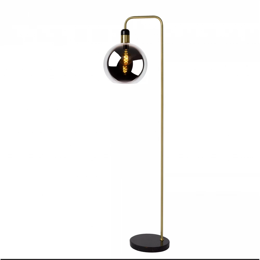 Φωτιστικό δαπέδου Ø28cm 1xE27 Smoke Γκρι Lucide