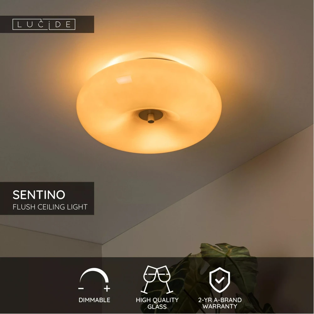 Πλαφονιέρα Ø30cm 3xG9 Ταμπά SENTINO Lucide