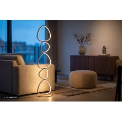 LED Φωτιστικό Δαπέδου CCT 1x48W 2700K/4000K - Μπεζ-Γκρι SAMLING Lucide