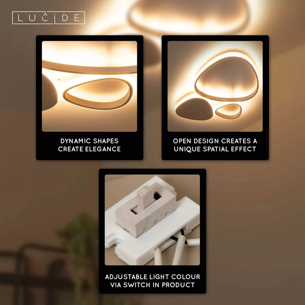 LED Φωτιστικό Οροφής CCT 1x30W 2700K/4000K - Τοπέ SAMLING Lucide