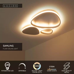 LED Φωτιστικό Οροφής CCT 1x30W 2700K/4000K - Τοπέ SAMLING Lucide
