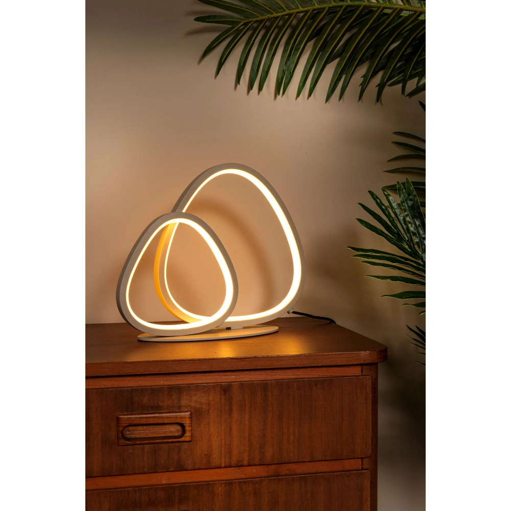 LED Φωτιστικό Επιτραπέζιο CCT 1x16W 2700K/4000K - Γκρι-Μπεζ - Essential SAMLING Lucide