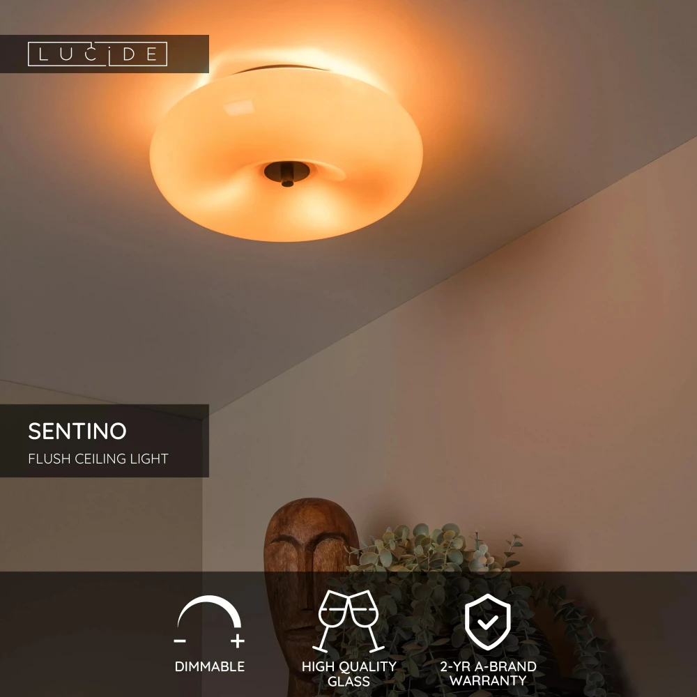 Πλαφονιέρα Ø30cm 3xG9 Πορτοκαλί SENTINO Lucide