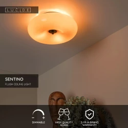 Πλαφονιέρα Ø30cm 3xG9 Πορτοκαλί SENTINO Lucide