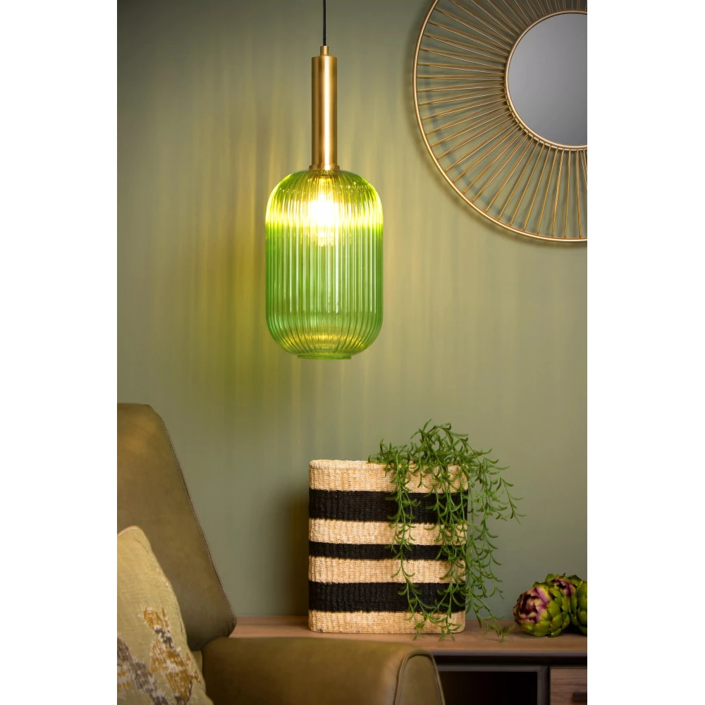 LED Κρεμαστό Φωτιστικό Μονόφωτο Ø30cm 1xE27 Πράσινο MALOTO Lucide