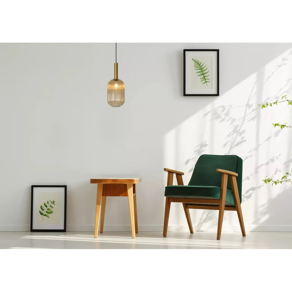 LED Κρεμαστό Φωτιστικό Μονόφωτο Ø20cm 1xE27 Μελί MALOTO Lucide