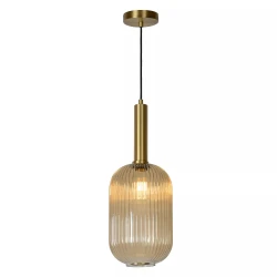 LED Κρεμαστό Φωτιστικό Μονόφωτο Ø20cm 1xE27 Μελί MALOTO Lucide