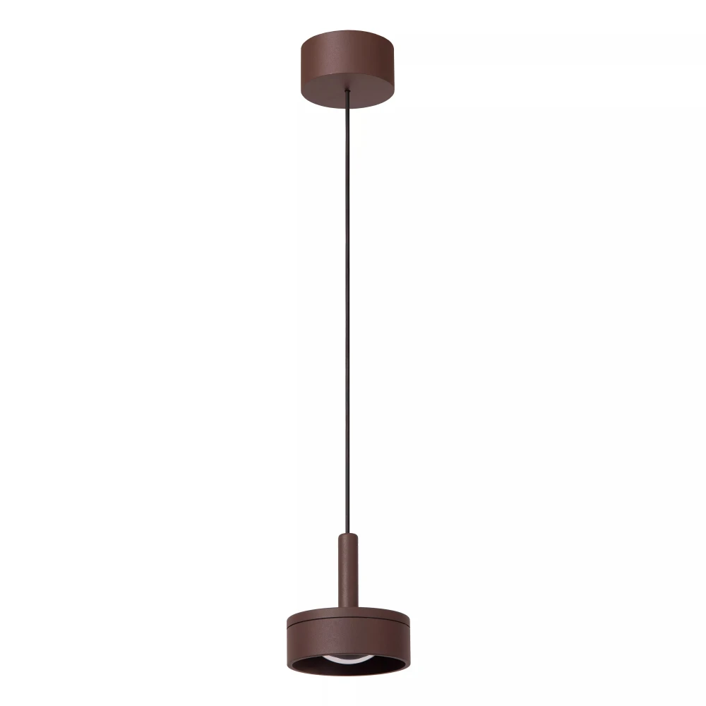 Κρεμαστό Φωτιστικό Μεταλλικό Ø11 cm LED 1x8W 2700K IP54 Rust Brown Essential LENZ LUCIDE