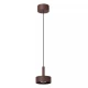 Κρεμαστό Φωτιστικό Μεταλλικό Ø11 cm LED 1x8W 2700K IP54 Rust Brown Essential LENZ LUCIDE