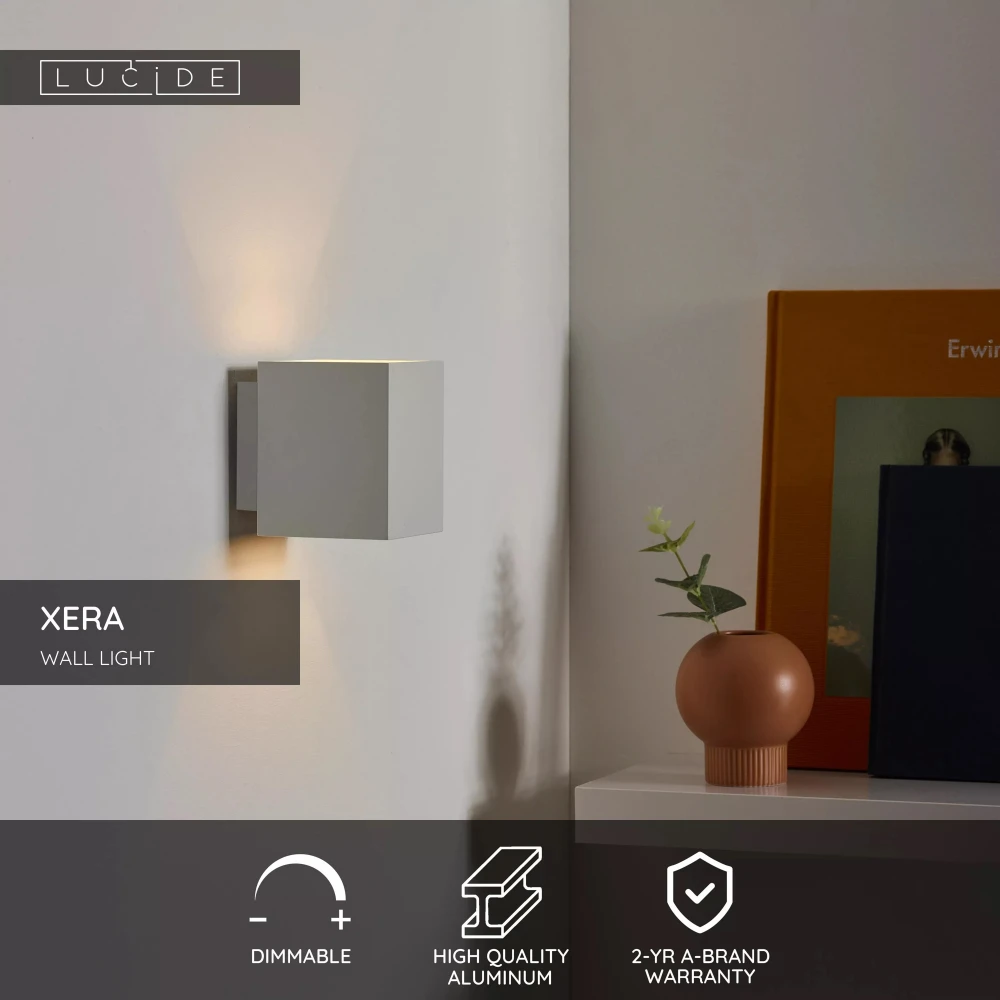 Επιτοίχιο Λευκό Φωτιστικό Μεταλλικό 1xG9 XERA Lucide