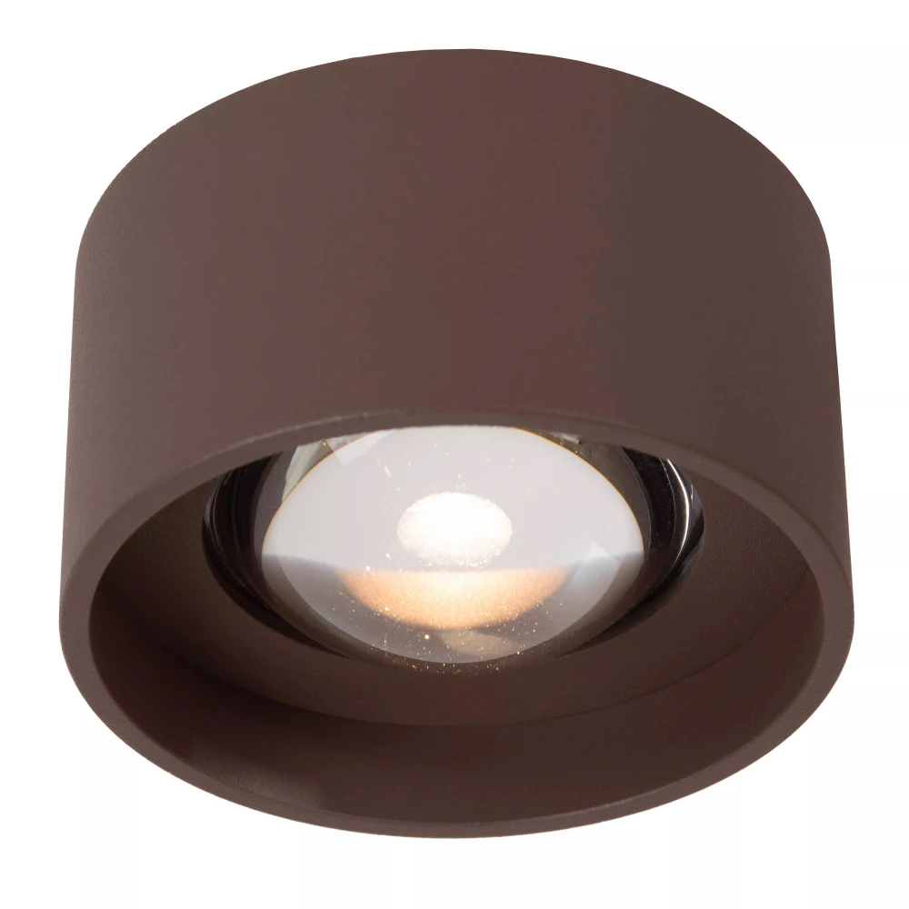 Σποτ Οροφής Ø11cm LED 1x8W 2700K IP54 Rust Brown Lucide LENZ