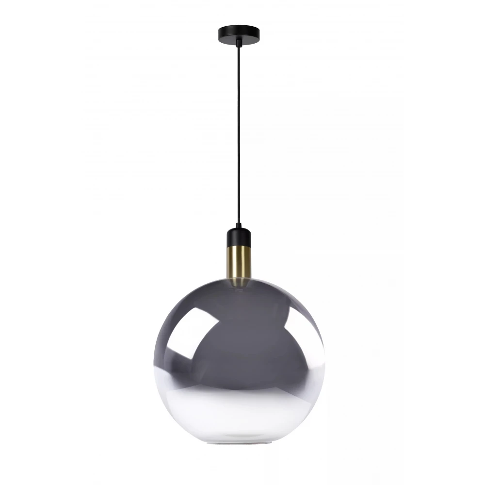 LED Κρεμαστό Φωτιστικό Μονόφωτο Φυμέ Γκρι Ø40cm 1xE27 JULIUS Lucide