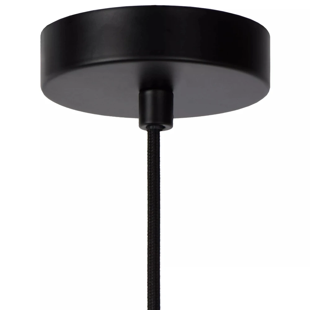 LED Κρεμαστό Φωτιστικό Μονόφωτο Φυμέ Γκρι Ø20cm 1xE27 JULIUS Lucide