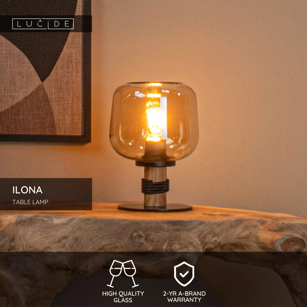 Φωτιστικό Επιτραπέζιο Μελί Ø18cm 1xE27 Lucide