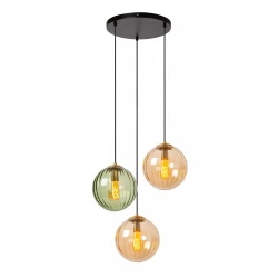 Φωτιστικό Οροφής Ø35cm 3xE27 Μελί-Πράσινο MONSARAZ Lucide