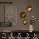 Φωτιστικό Οροφής Ø35cm 3xE27 Μελί-Πράσινο MONSARAZ Lucide