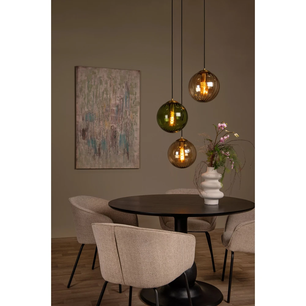 Φωτιστικό Οροφής Ø35cm 3xE27 Μελί-Πράσινο MONSARAZ Lucide