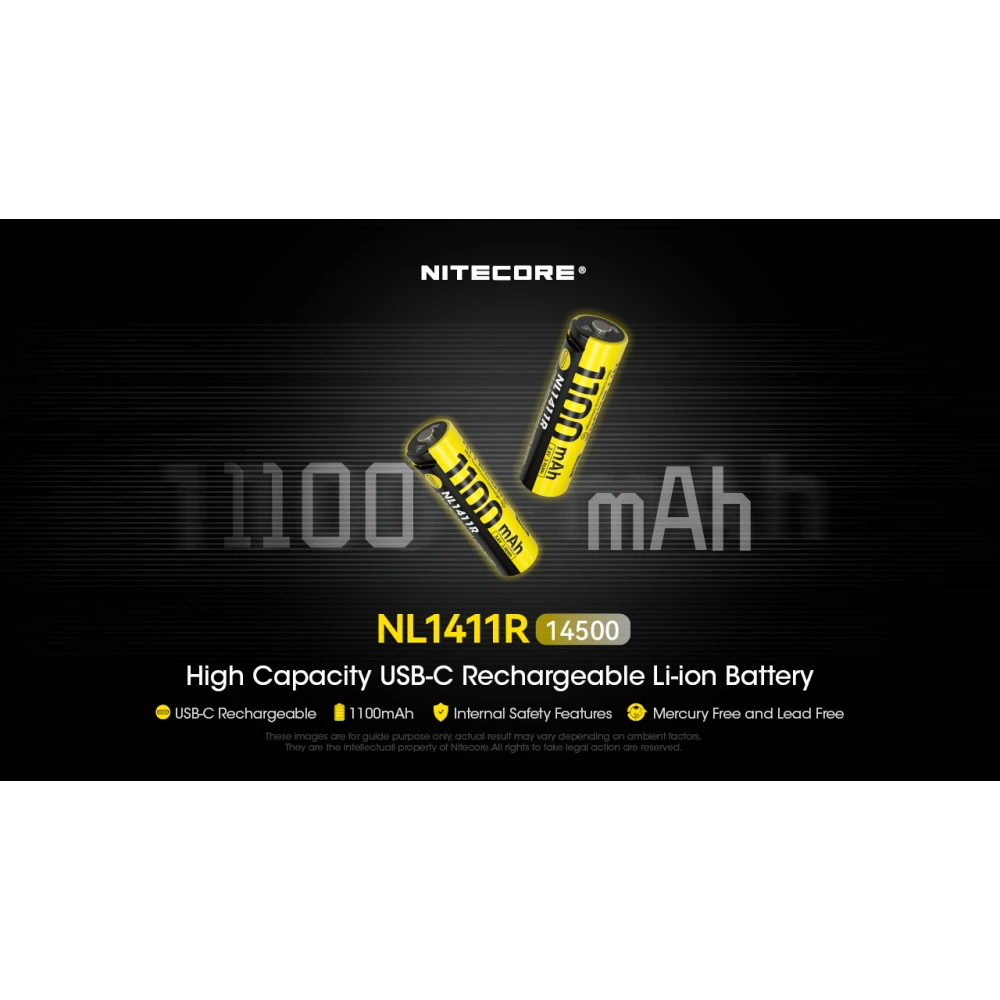 ΜΠΑΤΑΡΙΑ NITECORE NL1411R , 1100mAh