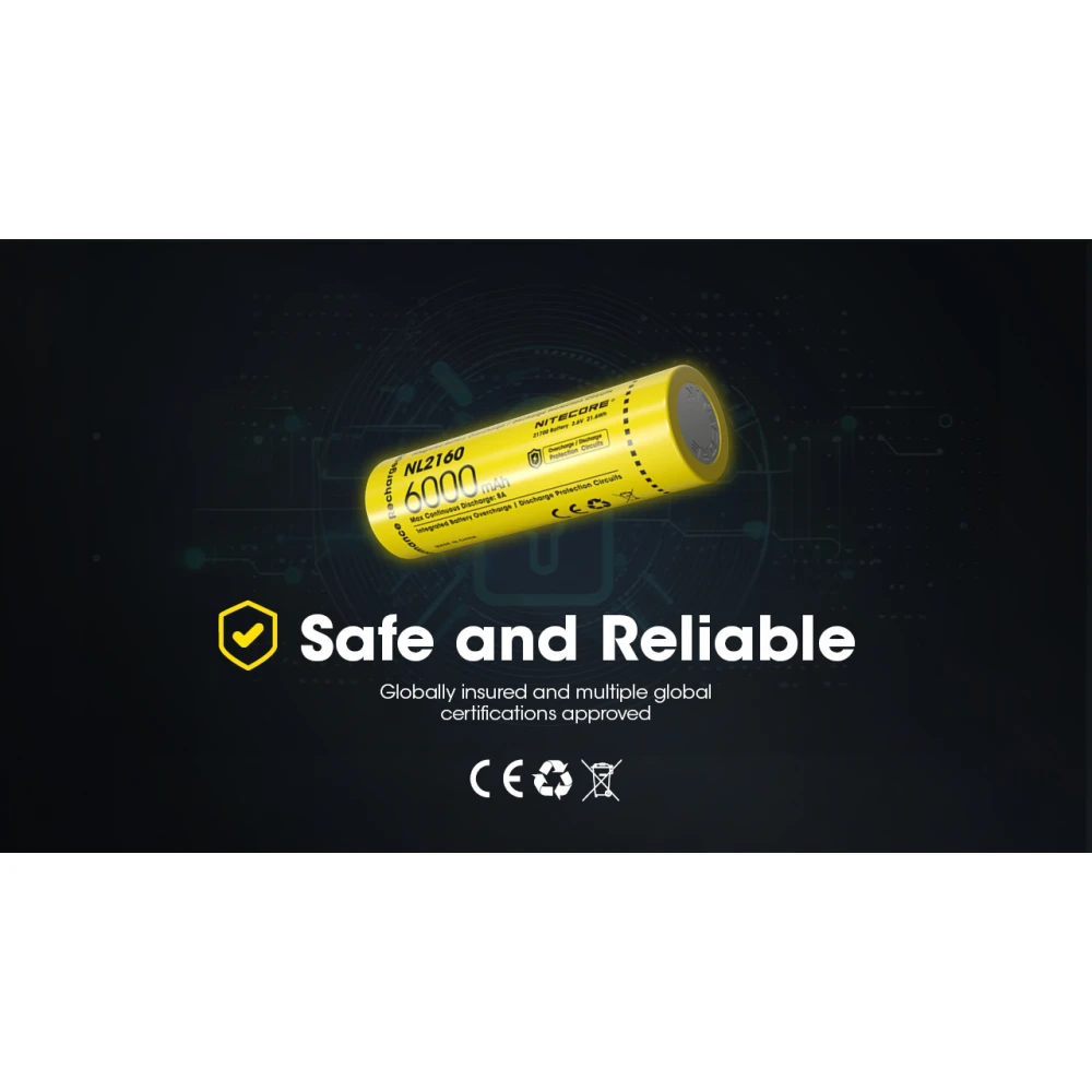 ΜΠΑΤΑΡΙΑ NITECORE 21700/ 6000mAh (τιμή τεμαχίου)