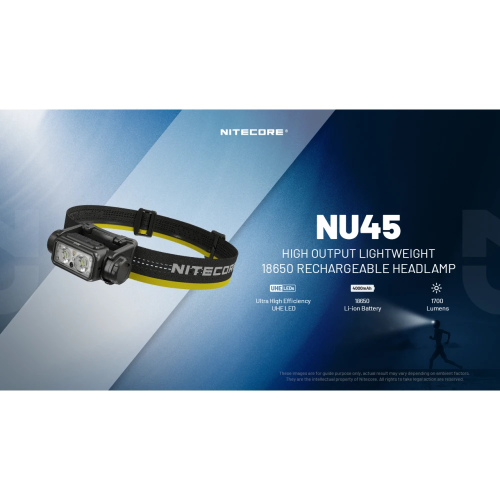 ΦΑΚΟΣ LED NITECORE HEADLAMP NU45, 1700Lm, 4000mAh