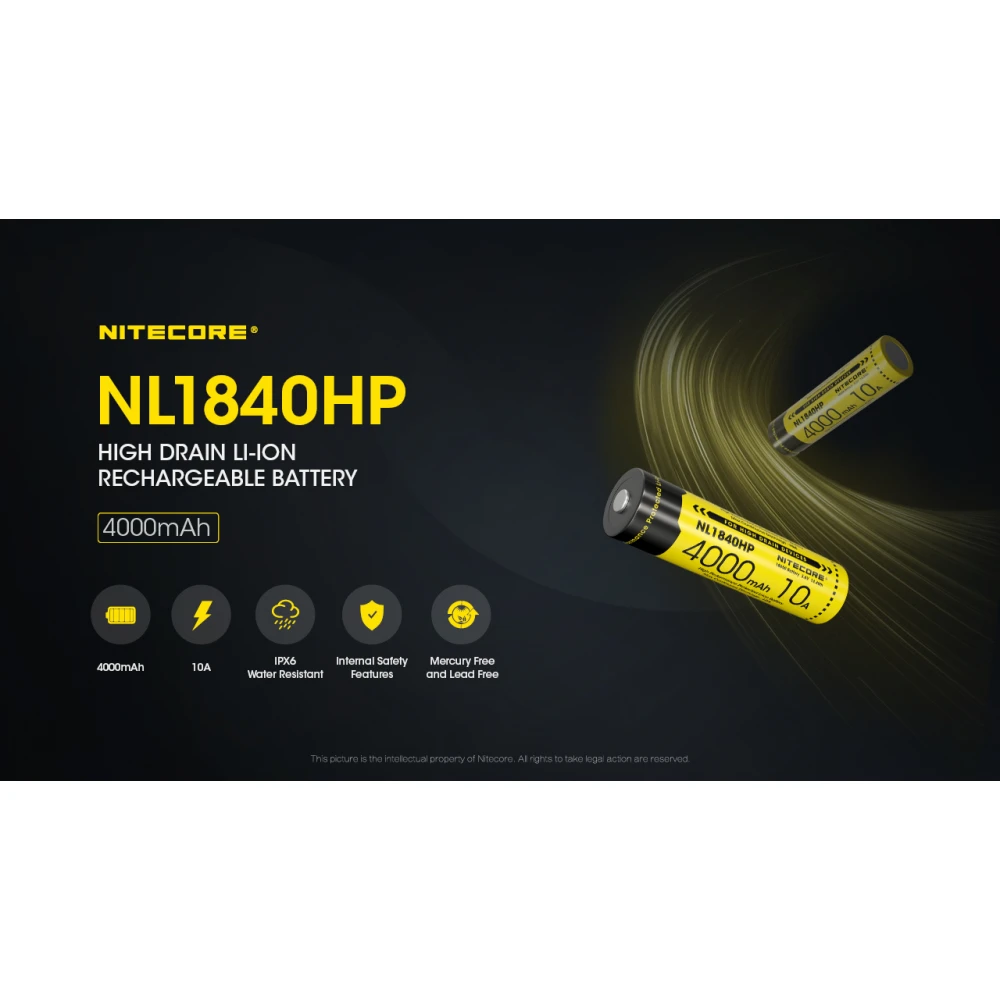 ΜΠΑΤΑΡΙΑ NITECORE 18650 / 4000mAh (τιμή τεμαχίου), NL1840HP