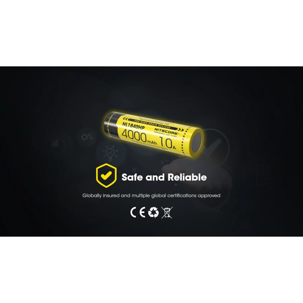 ΜΠΑΤΑΡΙΑ NITECORE 18650 / 4000mAh (τιμή τεμαχίου), NL1840HP