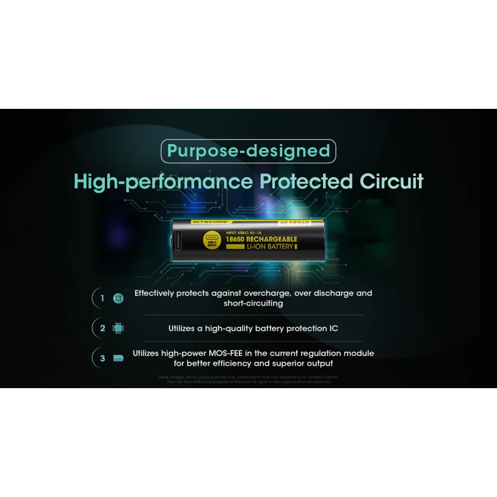 ΜΠΑΤΑΡΙΑ NITECORE 18650 / 3600mAh (τιμή τεμαχίου), NL1836R