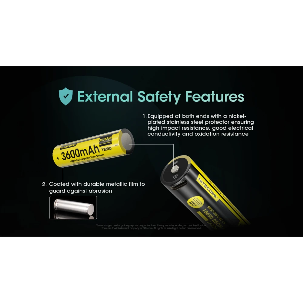 ΜΠΑΤΑΡΙΑ NITECORE 18650 / 3600mAh (τιμή τεμαχίου), NL1836R
