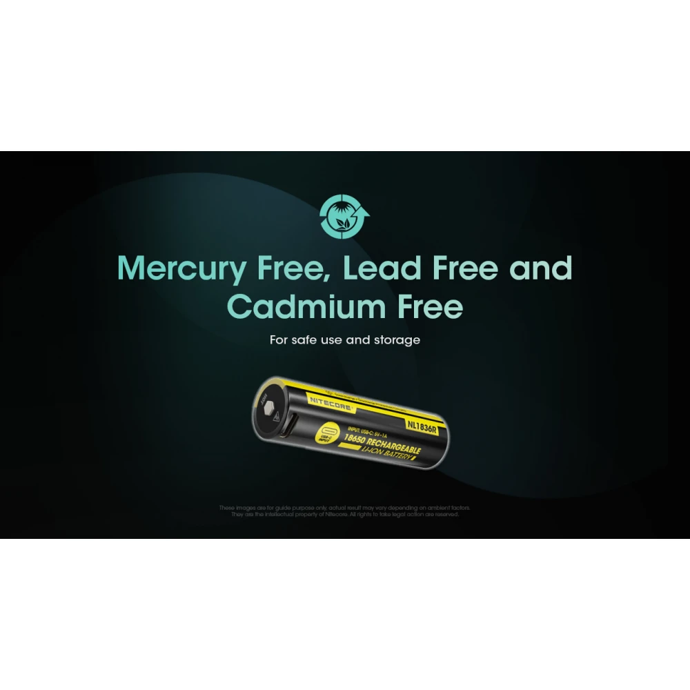 ΜΠΑΤΑΡΙΑ NITECORE 18650 / 3600mAh (τιμή τεμαχίου), NL1836R