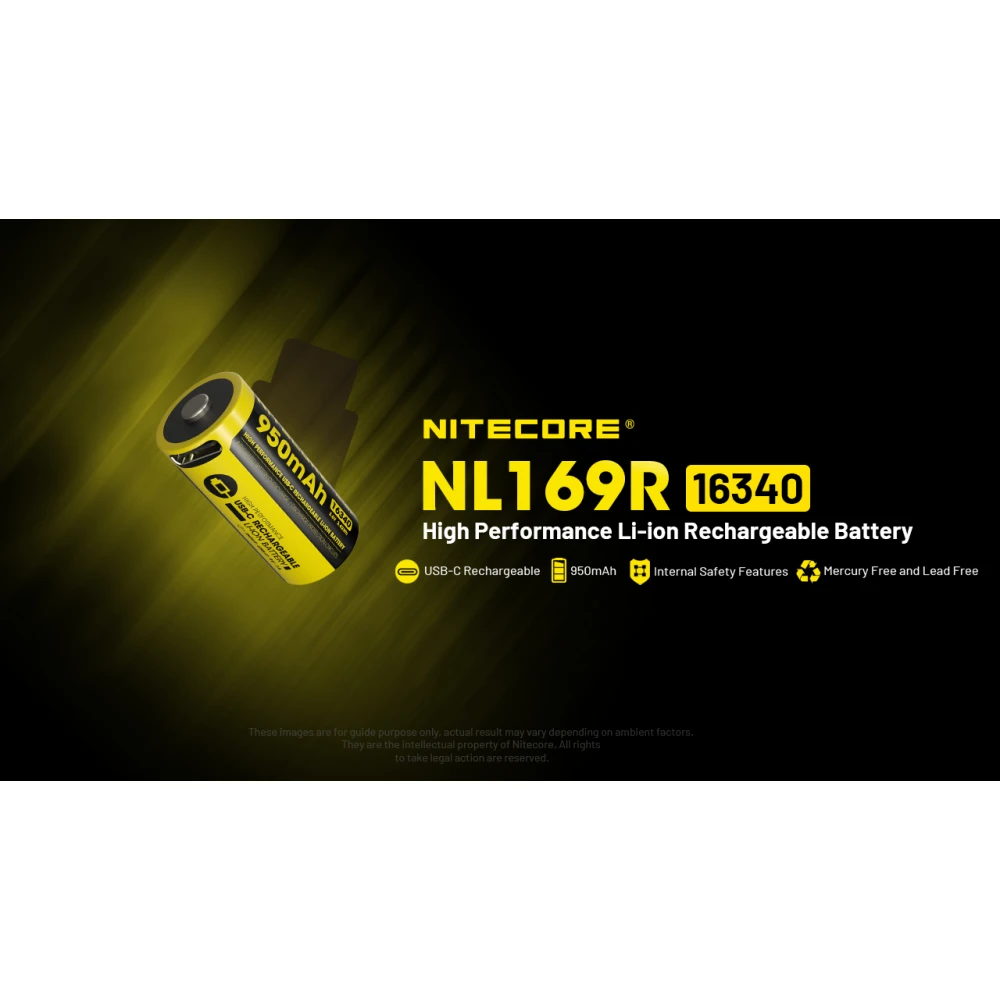 ΜΠΑΤΑΡΙΑ NITECORE RCR123A / 950mAh USB-C (τιμή τεμαχίου)