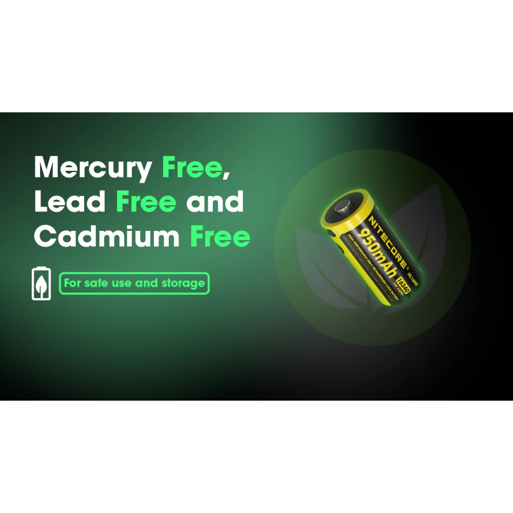 ΜΠΑΤΑΡΙΑ NITECORE RCR123A / 950mAh USB-C (τιμή τεμαχίου)
