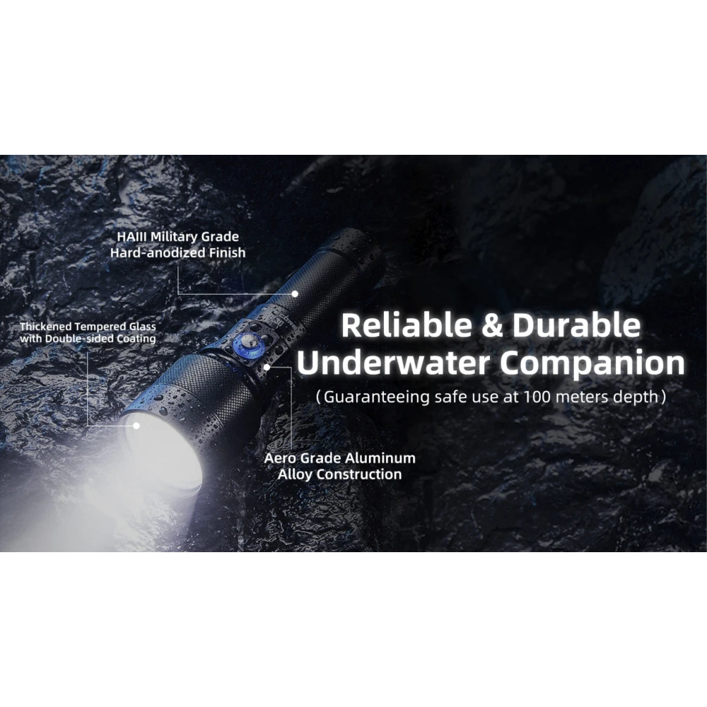 ΦΑΚΟΣ LED NITECORE DIVING LIGHT, DL30, 1100Lumens, IP68-100m Submersible