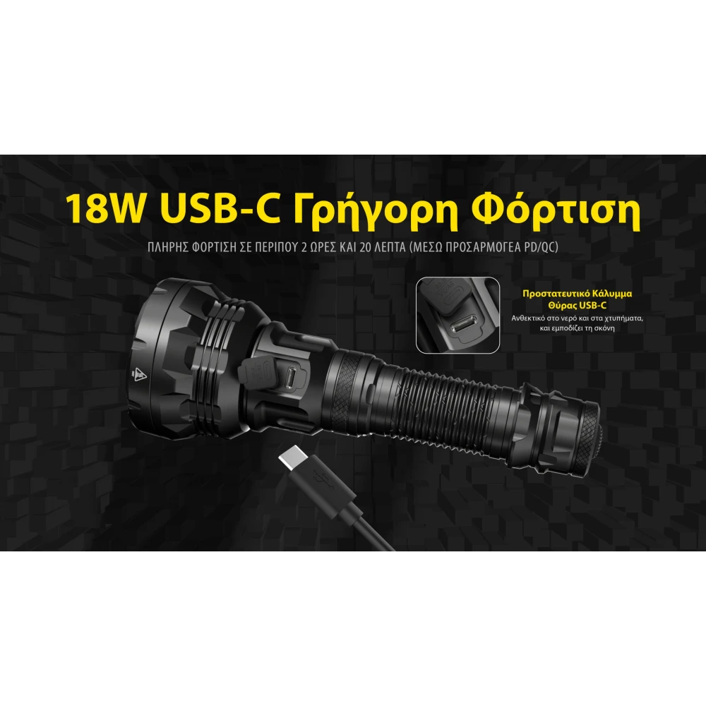ΦΑΚΟΣ LED NITECORE PRECISE P40, Ultra long throw , 2900m
